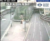 Traffic Cam  Limehouse Tunnel by Westferry Road   London  UK London United Kingdom - Webcams Abroad live images