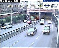 Traffic Limehouse Tunnel  London  UK London United Kingdom - Webcams Abroad live images