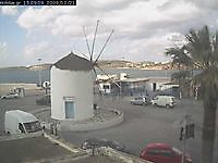 Windmill in Parikia port of Paros Greece Paros Greece - Webcams Abroad live images