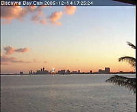 Biscayne Bay Miami FL cam1 Biscayne Bay United States of America - Webcams Abroad live images