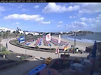 Lanzarote beach webcam, Canary Islands Playa de las Cucharas Spain - Webcams Abroad live images