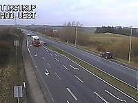 Rute 15/21, Grenåvej, ved Feldballe nær Tirstrup og Århus Lufthavn. Kameraet er placeret, hvor rute Tirstrup Denmark - Webcams Abroad live images