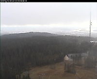 Panoramic view over Oslo from Tryvannstårnet television mast Oslo Noorwegen - Webcams Abroad live beelden