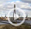 The Suspension Bridge in Riga Riga Letonia - Webcams Abroad imágenes en vivo